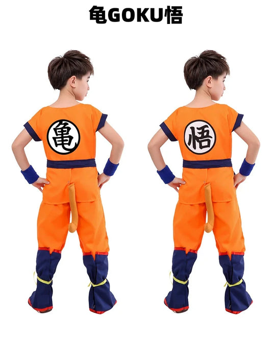 Kids Roku Cosplay Costume Saiyan Anime Outfit Set