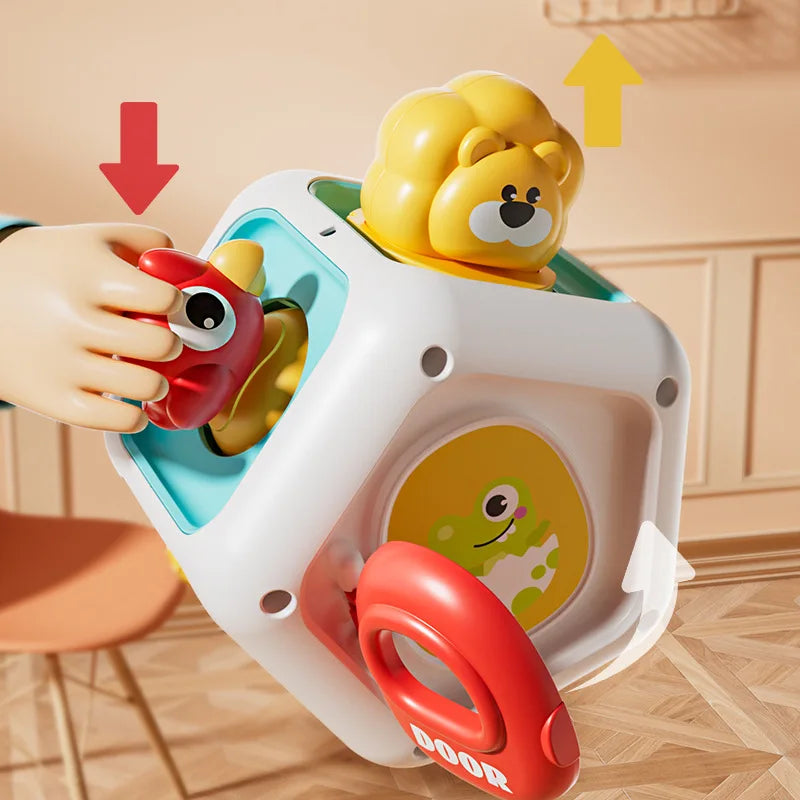 Baby Busy Board Cube Montessori Sensory Activity Toy