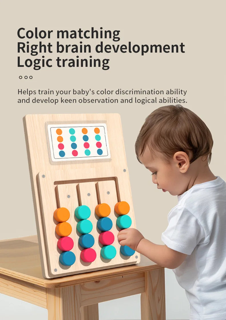 Montessori Wooden Shape Matching Board Learning Puzzle