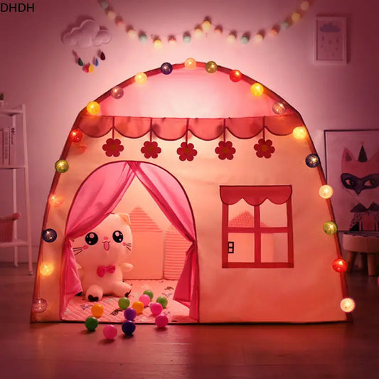 Kids Play Tent Indoor Outdoor Foldable Princess Playhouse