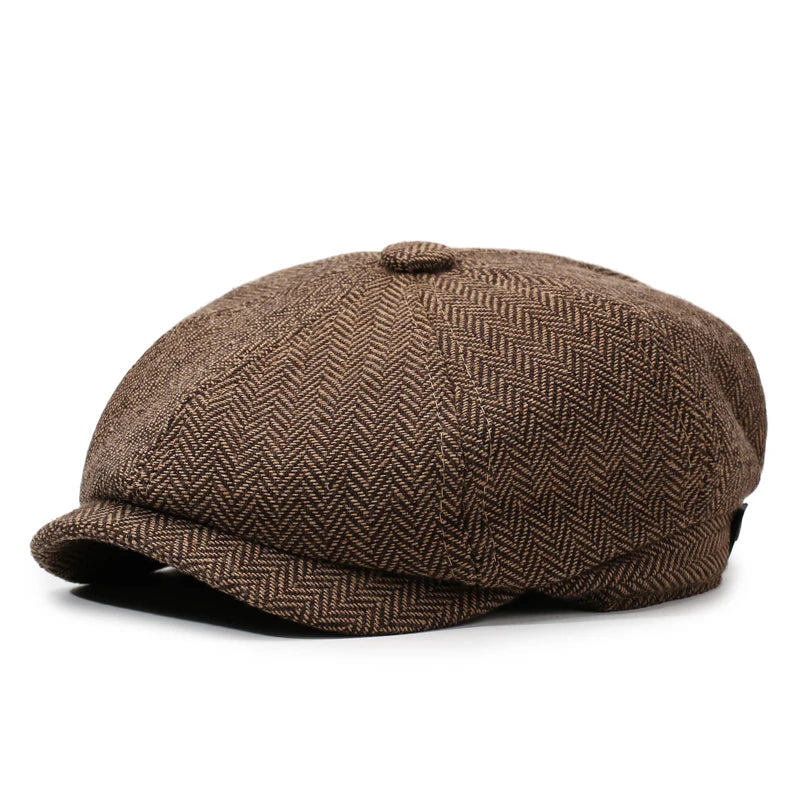 Unisex Newsboy Hat Retro Cotton Beret Flat Cap