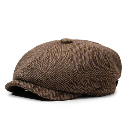 Unisex Newsboy Hat Retro Cotton Beret Flat Cap
