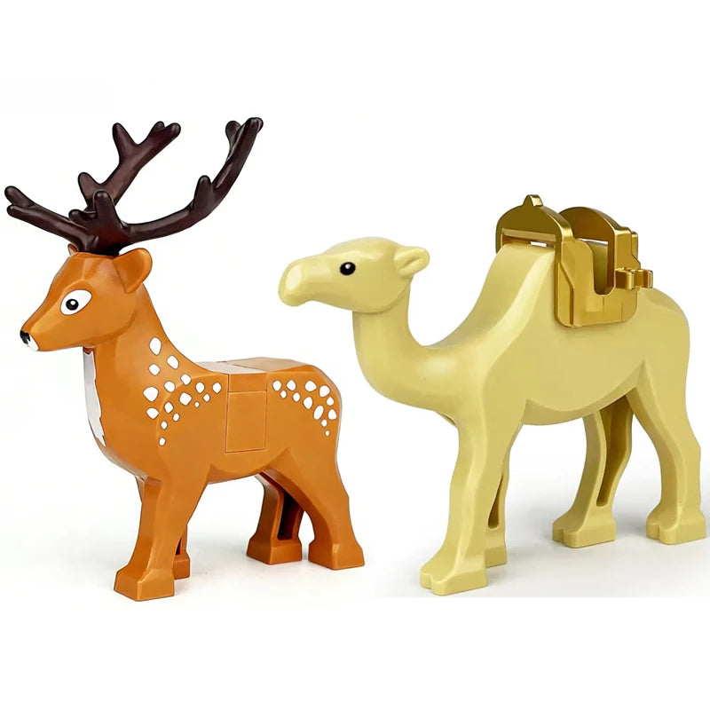 MOC Farm Zoo Animal Building Blocks Educational Toy Set