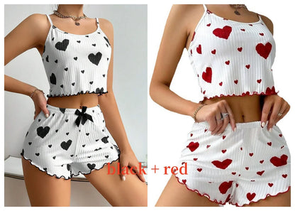 Women's Pajama Set 2 Piece Tank Top & Shorts Sleepwear