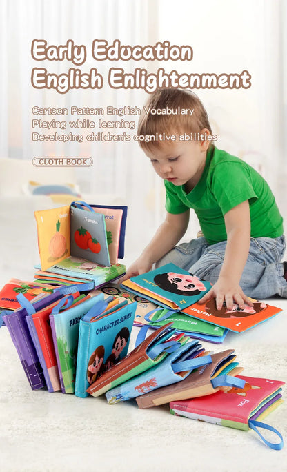Soft Baby Cloth Book Montessori Sensory Learning Toy