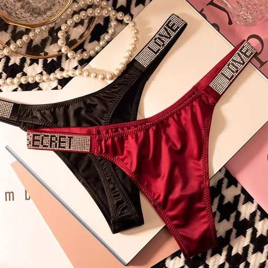 Rhinestone Thong Women's Seamless Low Rise G String