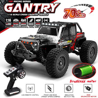 16103PRO 1:16 4WD Brushless RC Car – 70KM/H High-Speed Off-Road Truck with LED Lights