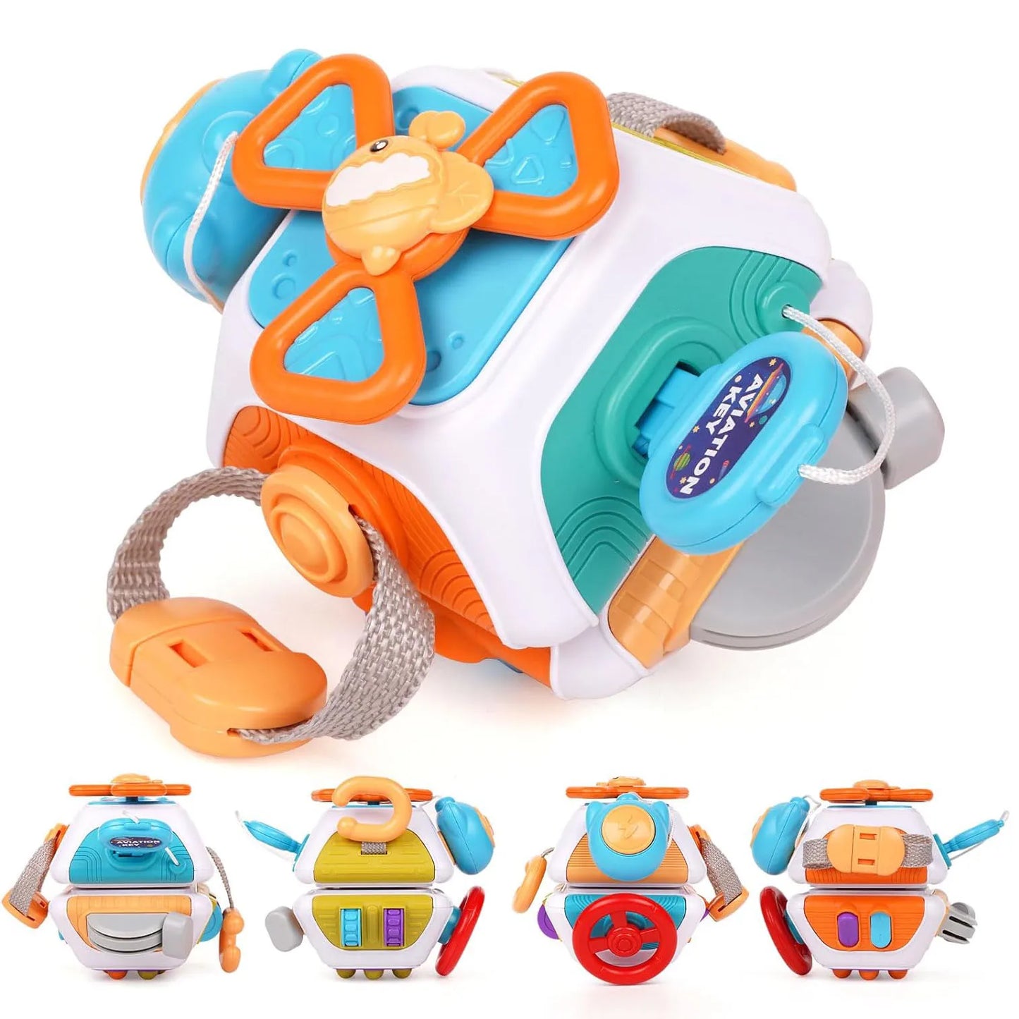 Baby Busy Board Cube Montessori Sensory Activity Toy