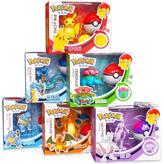 Pokémon Figure Toy Deform Poke ball Action Figure Set