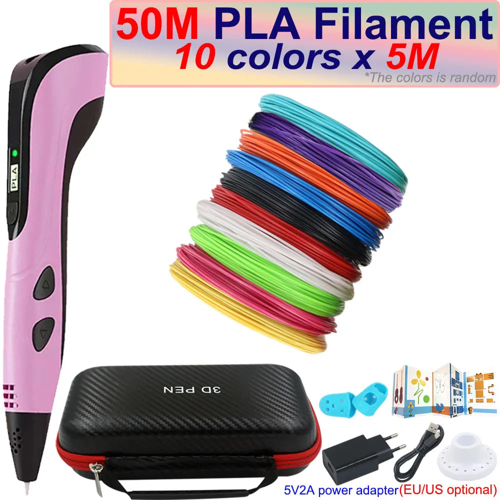 3D Printing Pen for Kids with LCD Screen & 200M PLA Filament
