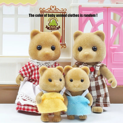 1:12 Mini Animal Doll Forest Family Dollhouse Figure