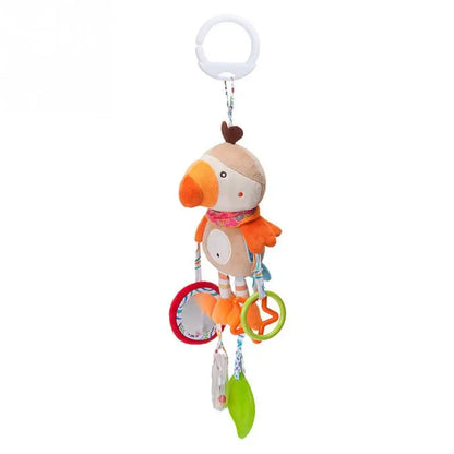 Baby Plush Rattle Toy with Teether Giraffe Zebra Handbell