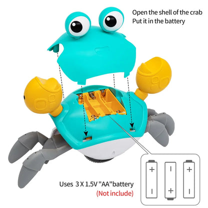 Interactive Crawling Crab Toy with Music and Lights