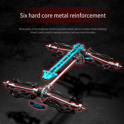 16103PRO 1:16 4WD Brushless RC Car – 70KM/H High-Speed Off-Road Truck with LED Lights