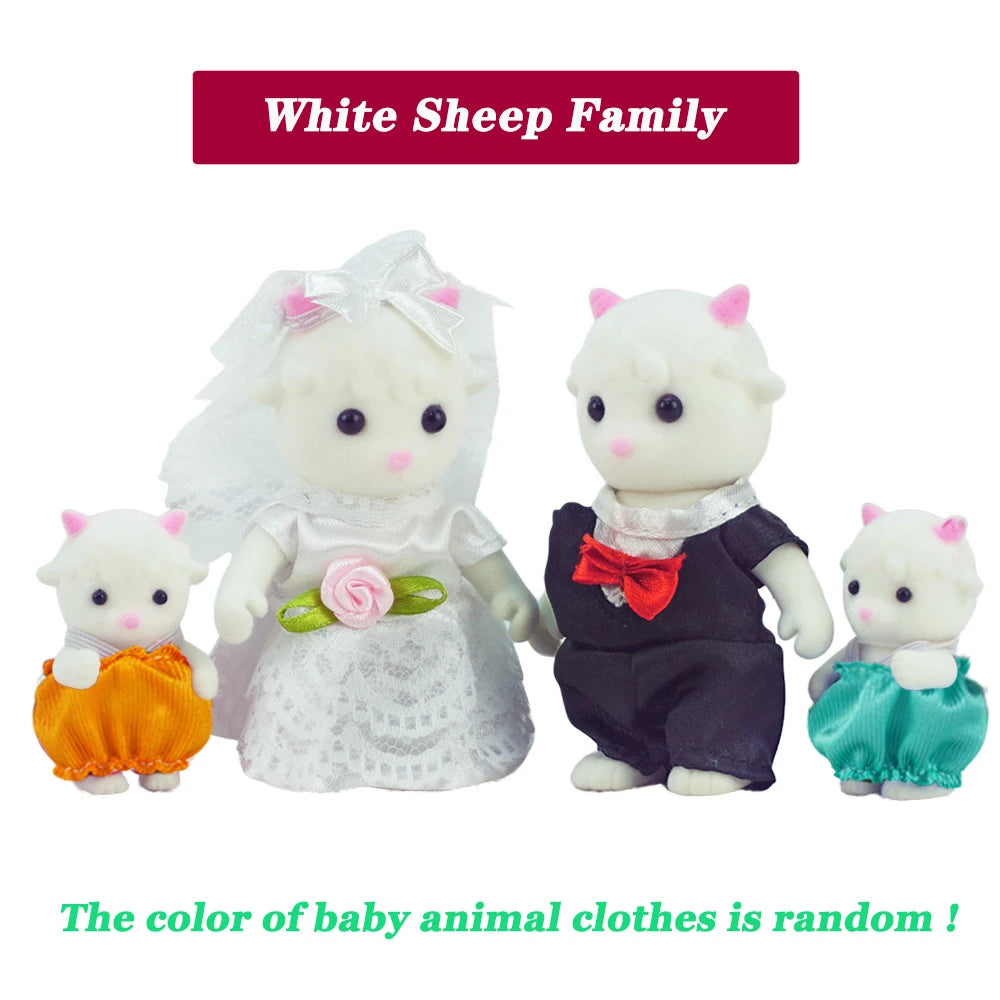 1:12 Mini Animal Doll Forest Family Dollhouse Figure