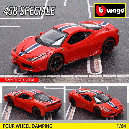 Bburago Ferrari 1:64 Diecast Pull Back Car with Lights & Sound