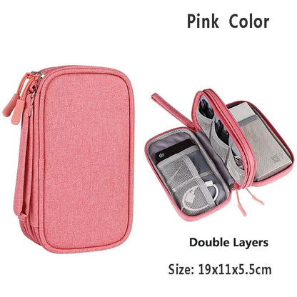 Electronic Cable Organizer Bag Waterproof Travel Storage Case