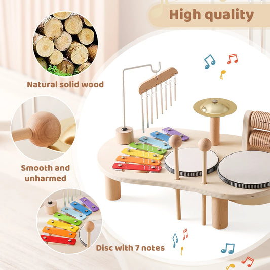Wooden Kids Xylophone Montessori Musical Instrument Toy
