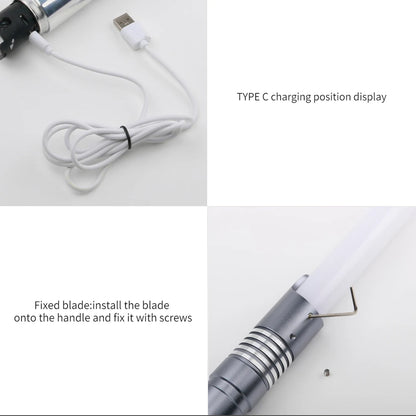 RGB Metal Lightsaber Rechargeable LED Light Sword