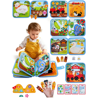 Montessori Busy Book Giraffe Sensory Learning Quiet Toy