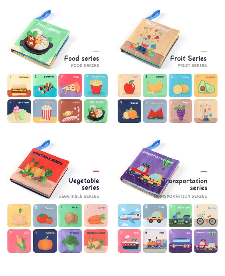 Soft Baby Cloth Book Montessori Sensory Learning Toy
