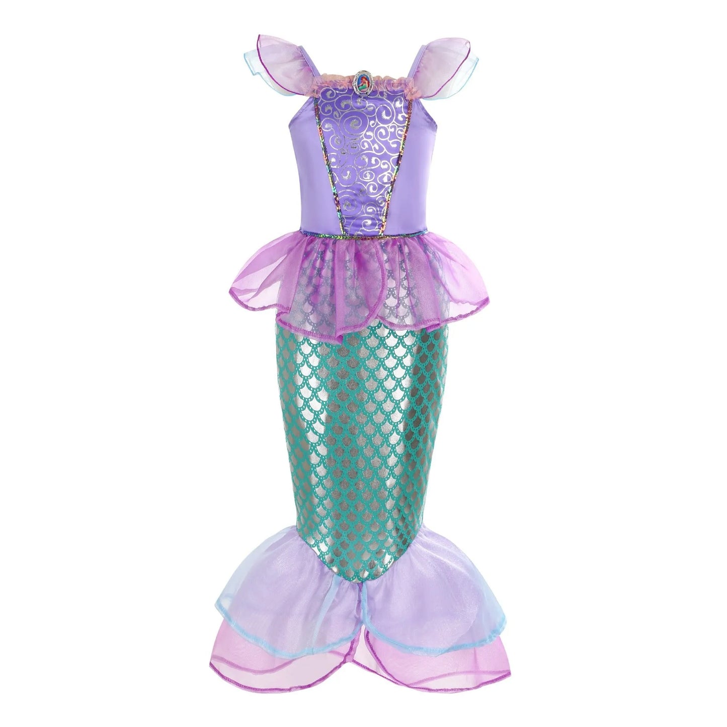 Little Mermaid Princess Costume Ariel Dress for Girls