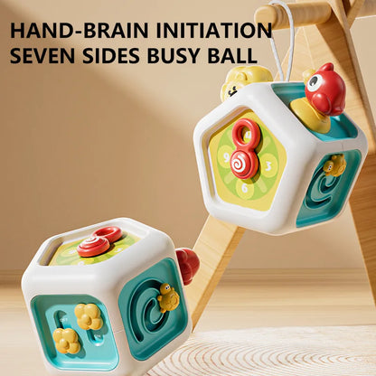 Baby Busy Board Cube Montessori Sensory Activity Toy