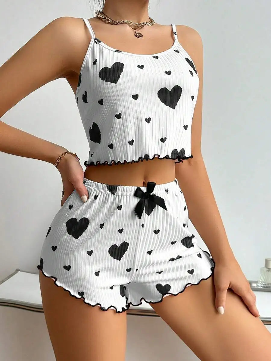 Women's Pajama Set 2 Piece Tank Top & Shorts Sleepwear
