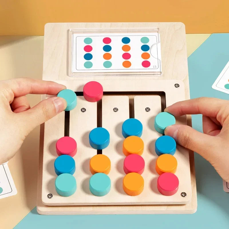 Montessori Wooden Shape Matching Board Learning Puzzle