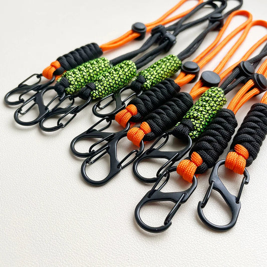 Paracord Keychain Woven Outdoor Wrist Lanyard Key Rope