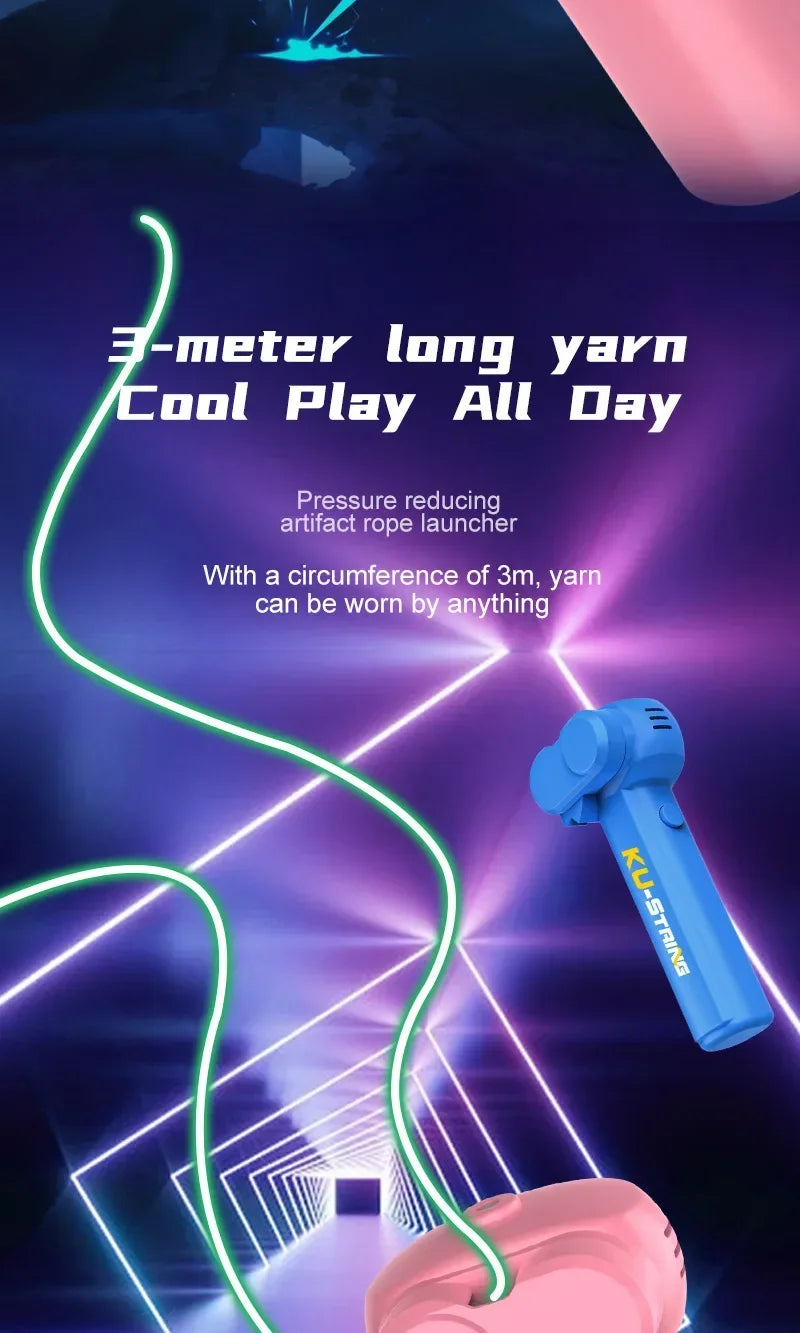 Glow String Launcher Toy LED Light Rope Spinner