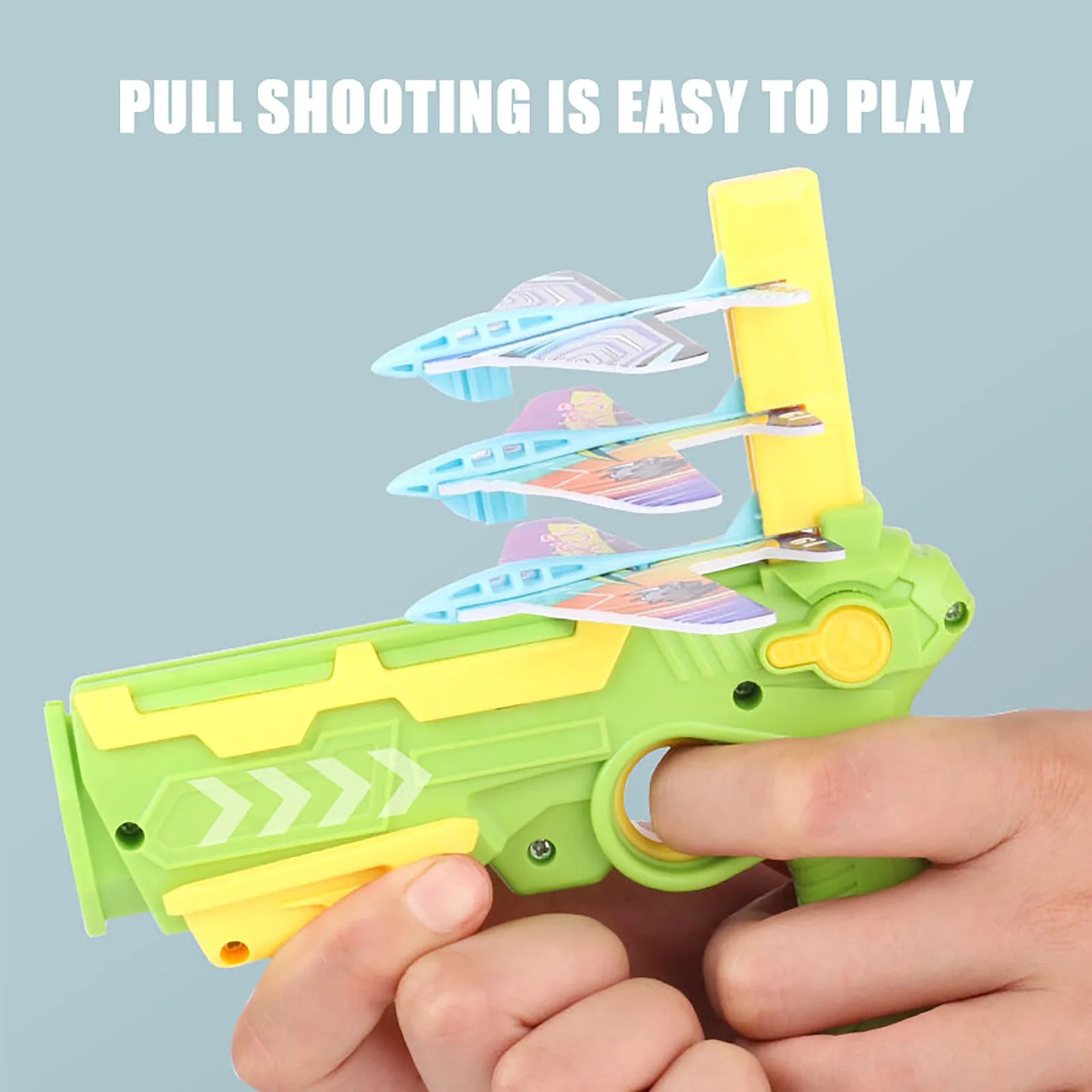 Airplane Launcher Toy Set with Foam Glider Planes