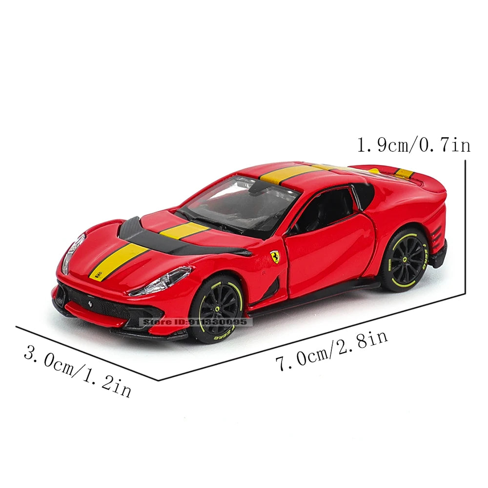 Bburago Ferrari 1:64 Diecast Pull Back Car with Lights & Sound
