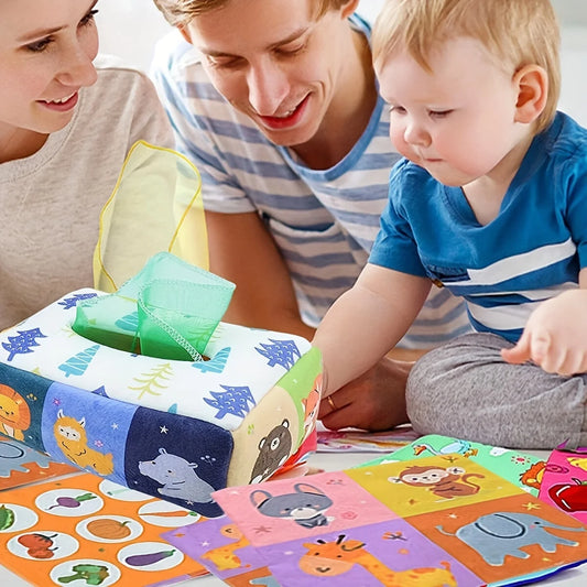 Magic Tissue Box Toy Montessori Sensory Learning Activity