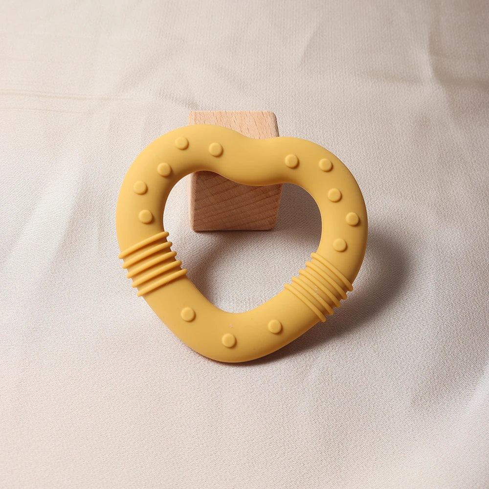 Heart Silicone Teether Food Grade Baby Teething Toy