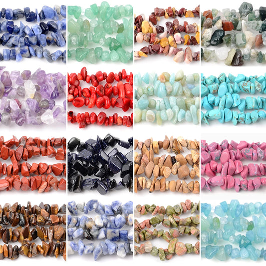 Natural Stone Chip Beads Irregular Gemstone Beads 15 Inch Strand