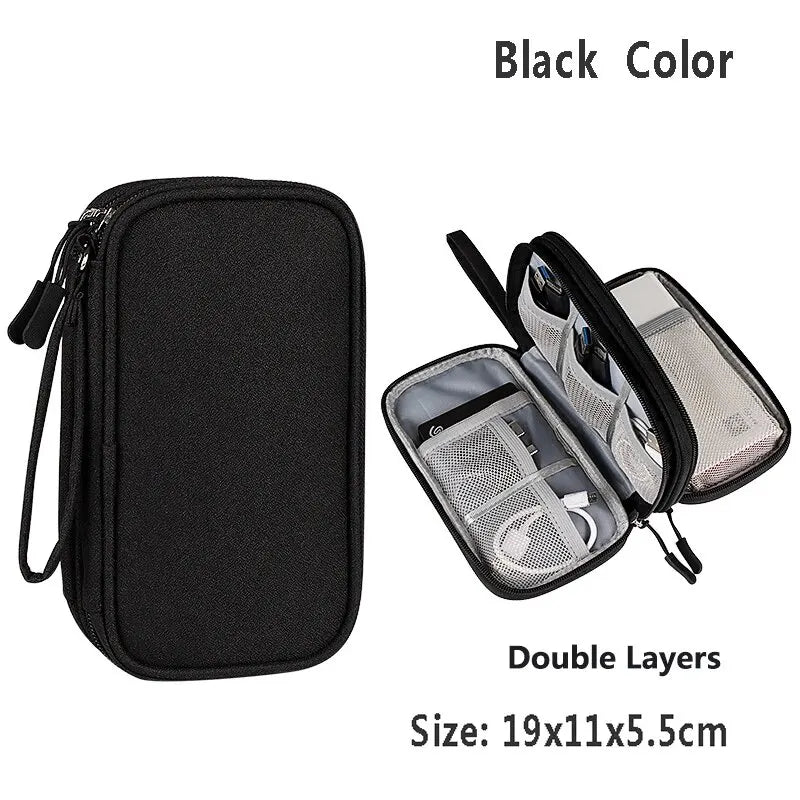 Electronic Cable Organizer Bag Waterproof Travel Storage Case