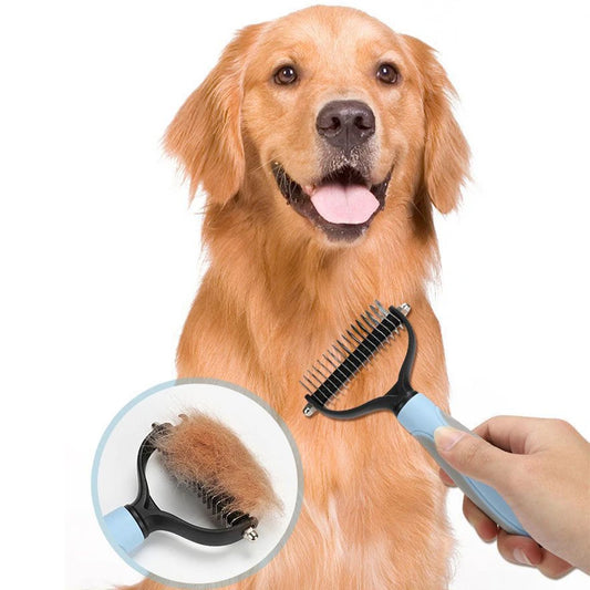 Pet Deshedding Brush Dog Cat Undercoat Grooming Tool