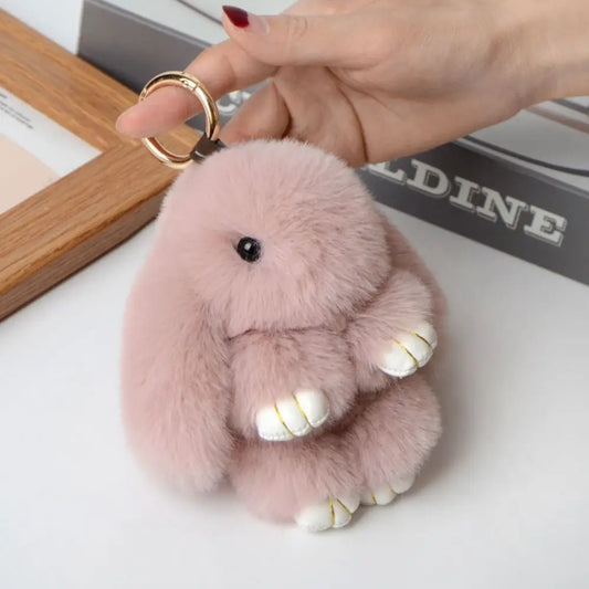 Bunny Keychain – Plush Rabbit Bag Charm with Bow