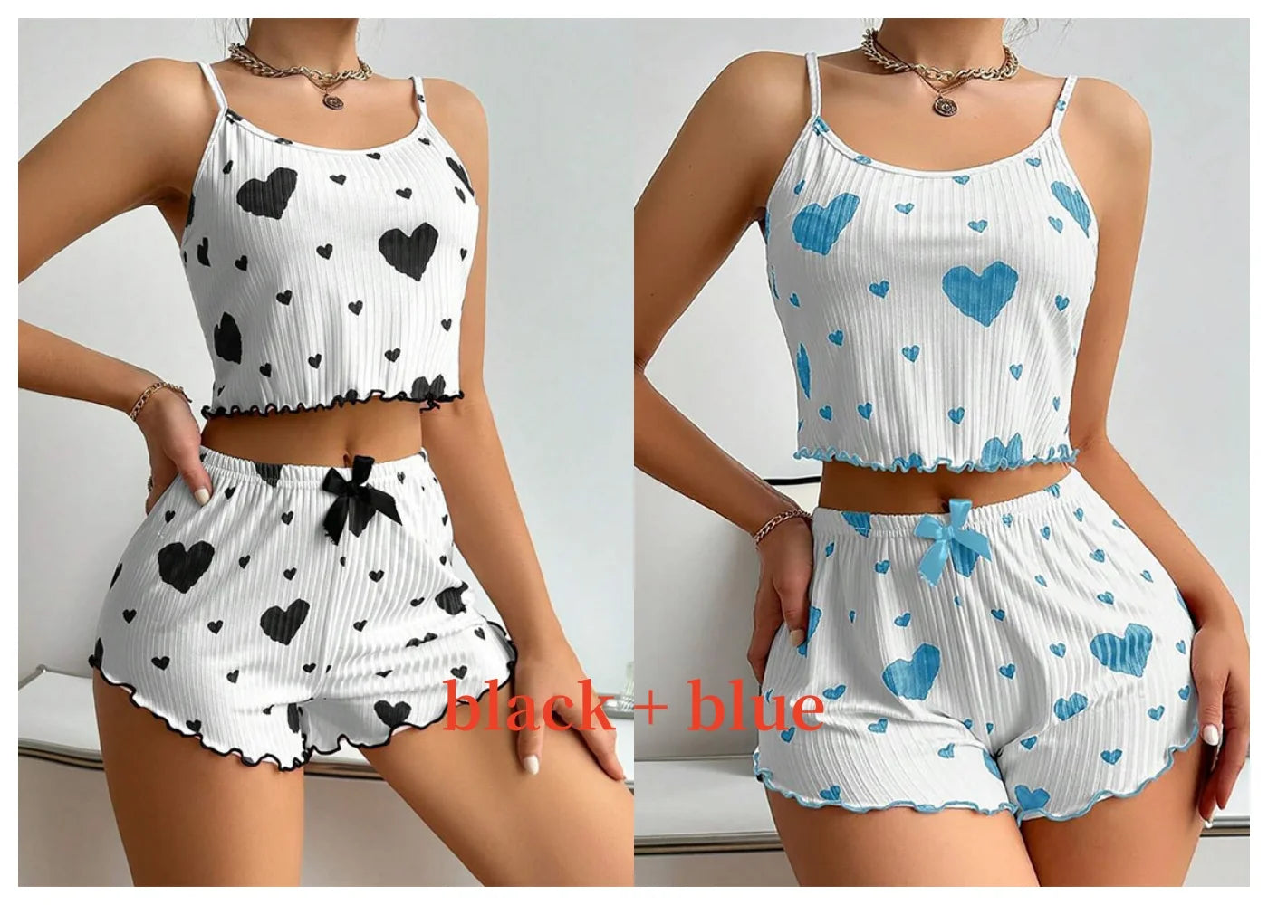 Women's Pajama Set 2 Piece Tank Top & Shorts Sleepwear