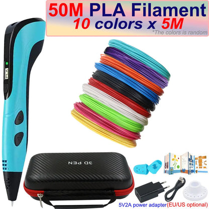 3D Printing Pen for Kids with LCD Screen & 200M PLA Filament