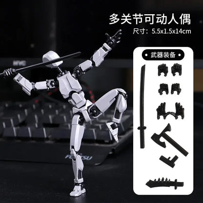 13-Joint Movable Robot Action Figure 3D Printed DIY Toy