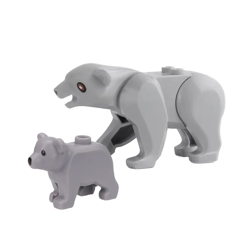 MOC Farm Zoo Animal Building Blocks Educational Toy Set
