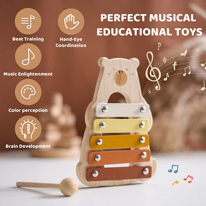 Wooden Kids Xylophone Montessori Musical Instrument Toy