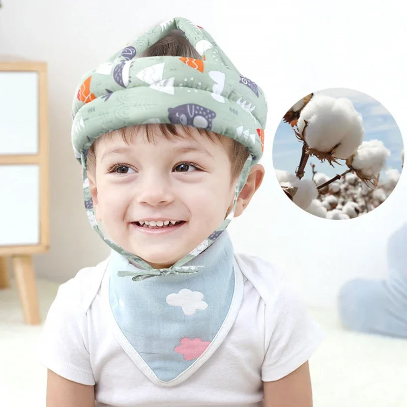 Baby Safety Helmet Soft Adjustable Head Protection Cap