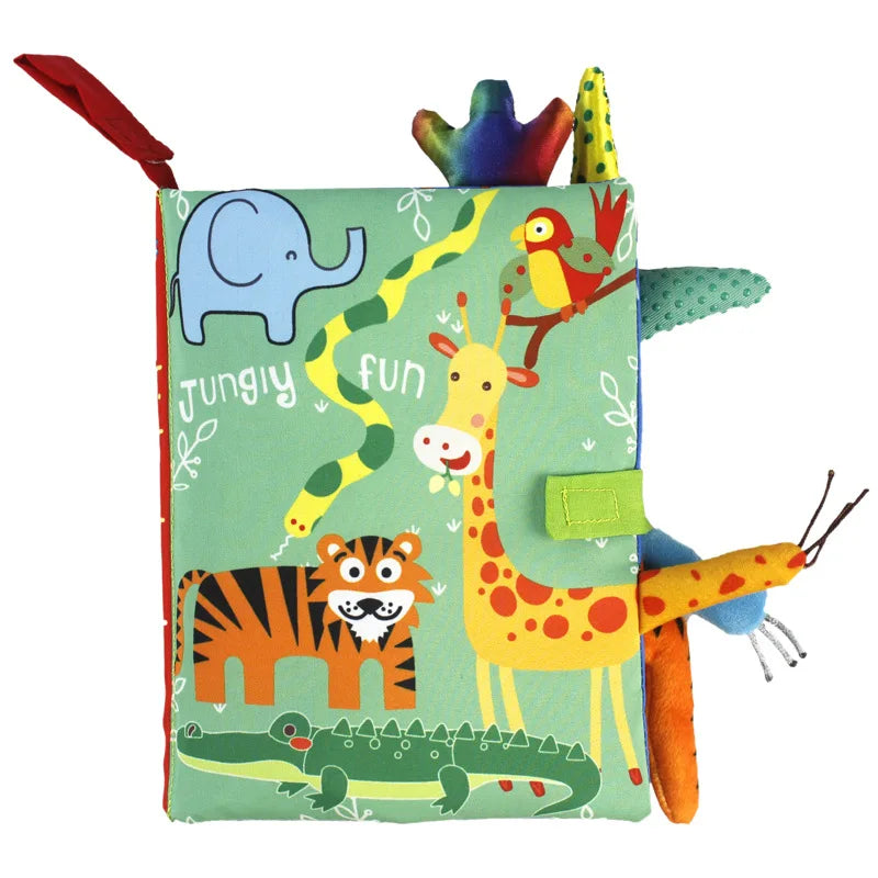 Baby Tail Cloth Book Interactive Sensory Learning Toy