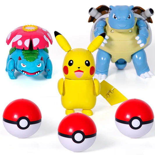 Pokémon Figure Toy Deform Poke ball Action Figure Set