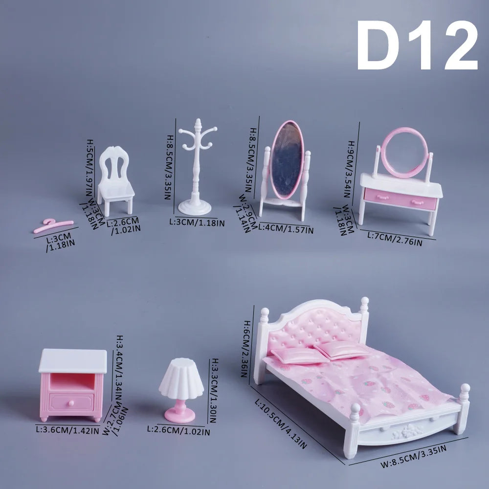 1:12 Miniature Dollhouse Furniture Set Pretend Play Accessories