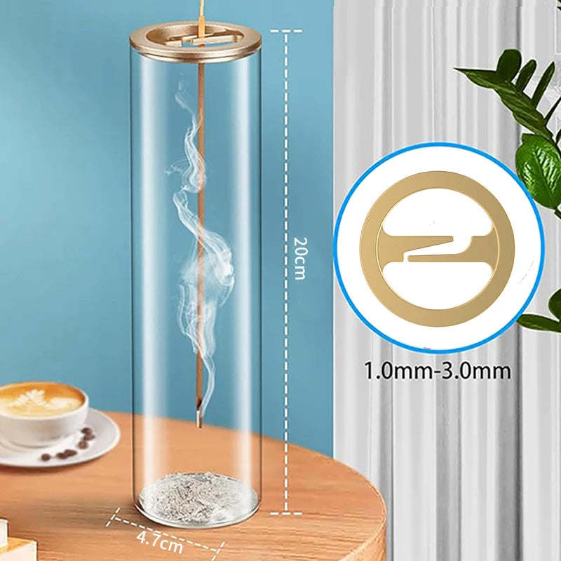 Glass Incense Burner with Removable Ash Catcher