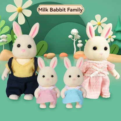 Forest Animal Dollhouse Accessories Mini Animal Family Set